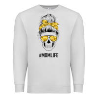 Dove Grey Yellow Flower Mom Skull Premium Sweatshirt - Bettercallsaul
