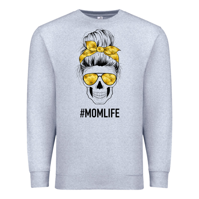 Yellow Flower Mom Skull Premium Sweatshirt by Bettercallsaul | Teevron