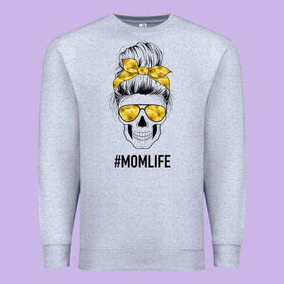 Yellow Flower Mom Skull Premium Sweatshirt Designed By Bettercallsaul