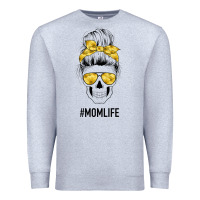 Heather Grey Yellow Flower Mom Skull Premium Sweatshirt - Bettercallsaul