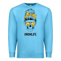 Ocean Blue Yellow Flower Mom Skull Premium Sweatshirt - Bettercallsaul