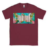 Burgundy western floral  license plate template Classic Tee - BarkalooDesign