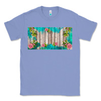 Colony Blue western floral  license plate template Classic Tee - BarkalooDesign
