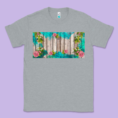 Western Floral  License Plate Template Classic Tee Designed By Barkaloodesign