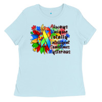 Baby Blue always unique totally intelligent sometimes myster Ladies Tee - Zillion Design Studio
