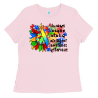 Bubblegum Pink always unique totally intelligent sometimes myster Ladies Tee - Zillion Design Studio
