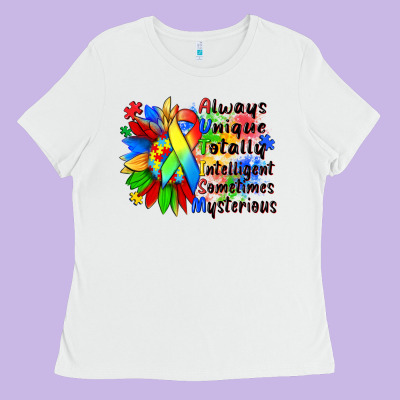 Always Unique Totally Intelligent Sometimes Myster Ladies Tee Designed By Zillion Design Studio