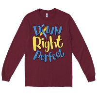 Burgundy down right perfect Long Sleeve Tee - MaliasSmallBusiness
