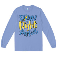 Colony Blue down right perfect Long Sleeve Tee - MaliasSmallBusiness