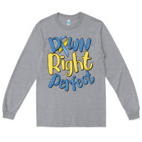 Heather Grey down right perfect Long Sleeve Tee - MaliasSmallBusiness