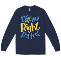 Navy down right perfect Long Sleeve Tee - MaliasSmallBusiness
