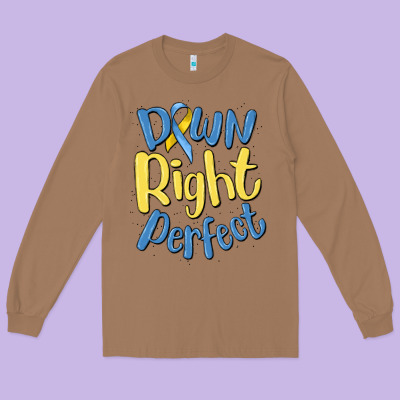 Down Right Perfect Long Sleeve Tee Designed By Maliassmallbusiness