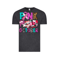 Vintage Black pink october Vintage Tee - AdoDesignShop