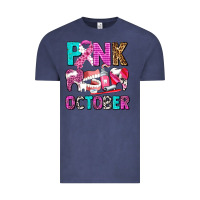 Vintage Denim pink october Vintage Tee - AdoDesignShop