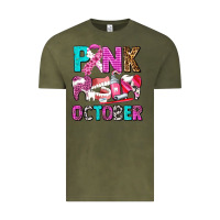 Vintage Olive pink october Vintage Tee - AdoDesignShop