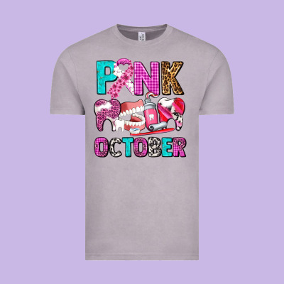 Pink October Vintage Tee Designed By Adodesignshop