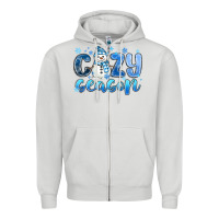 Dove Grey cozy season Zipper Hoodie - MaliasSmallBusiness