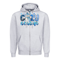 Heather Grey cozy season Zipper Hoodie - MaliasSmallBusiness