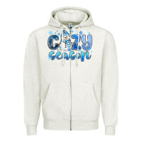 Oatmeal Heather cozy season Zipper Hoodie - MaliasSmallBusiness