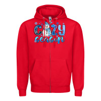 Red cozy season Zipper Hoodie - MaliasSmallBusiness