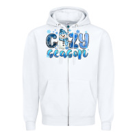 White cozy season Zipper Hoodie - MaliasSmallBusiness