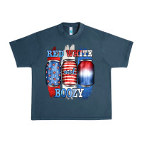 Midnight Navy red white and boozy Urban Heavy Tee - JahusDesignShop