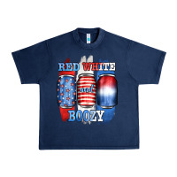 Navy red white and boozy Urban Heavy Tee - JahusDesignShop