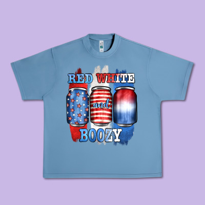 Red White And Boozy Urban Heavy Tee Designed By Jahusdesignshop