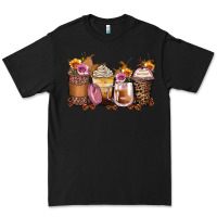Black leopard rose glitter flowers coffee cups Premium Tee - Zillion Design Studio