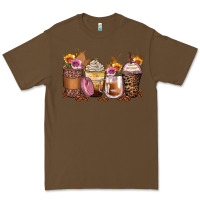 Cacao leopard rose glitter flowers coffee cups Premium Tee - Zillion Design Studio