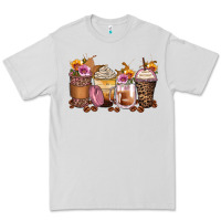 Dove Grey leopard rose glitter flowers coffee cups Premium Tee - Zillion Design Studio