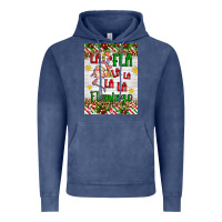 Vintage Denim christmas fla la la la la la flamingo air freshener Vintage Hoodie - Artiststas