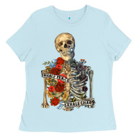 Baby Blue inhale peace exhale chaos Ladies Tee - RanaPortraitStore