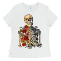 White inhale peace exhale chaos Ladies Tee - RanaPortraitStore