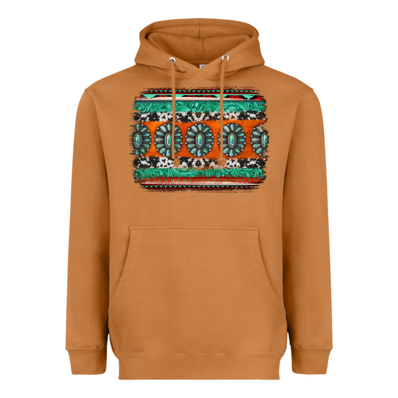 Turquoise Western Background Heavyweight Hoodie by Jasminsmagicworld | Teevron