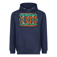 Navy turquoise western background Heavyweight Hoodie - Jasminsmagicworld