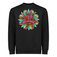 Black hello spring sunflower Heavyweight Sweatshirt - Artiststas