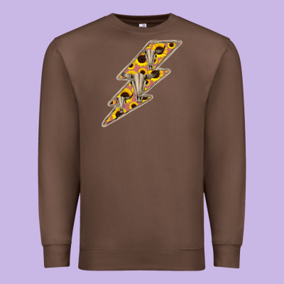 Sunflower And Skull Lightning Premium Sweatshirt Designed By Bettercallsaul