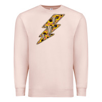 Pale Pink Sunflower and Skull Lightning Premium Sweatshirt - Bettercallsaul