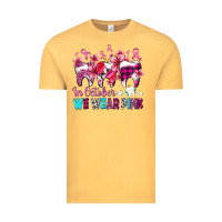 Vintage Mustard in october we wear pink cancer ribbon with teeth Vintage Tee - AdoDesignShop