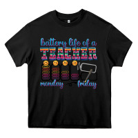 Black battery life of a teacher Heavy Core Tee - texasbilliewilder