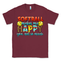 Burgundy Softball Makes Me Happy You, Not So Much Classic Tee - LillyAllenDesigns
