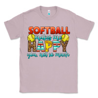 Lilac Softball Makes Me Happy You, Not So Much Classic Tee - LillyAllenDesigns