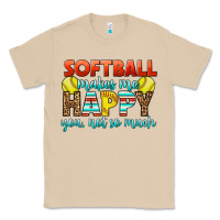 Mushroom Softball Makes Me Happy You, Not So Much Classic Tee - LillyAllenDesigns