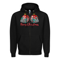 Black merry christmas Zipper Hoodie - MaliasSmallBusiness