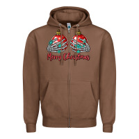 Chestnut merry christmas Zipper Hoodie - MaliasSmallBusiness