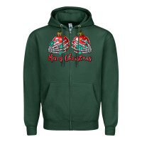 Sports Green merry christmas Zipper Hoodie - MaliasSmallBusiness