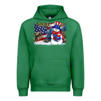Emerald Patriotic snowman background 4th of july Urban Hoodie - HowdyJamesFarm