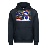 Navy Patriotic snowman background 4th of july Urban Hoodie - HowdyJamesFarm