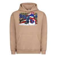 Pigment Burro Patriotic snowman background 4th of july Urban Hoodie - HowdyJamesFarm